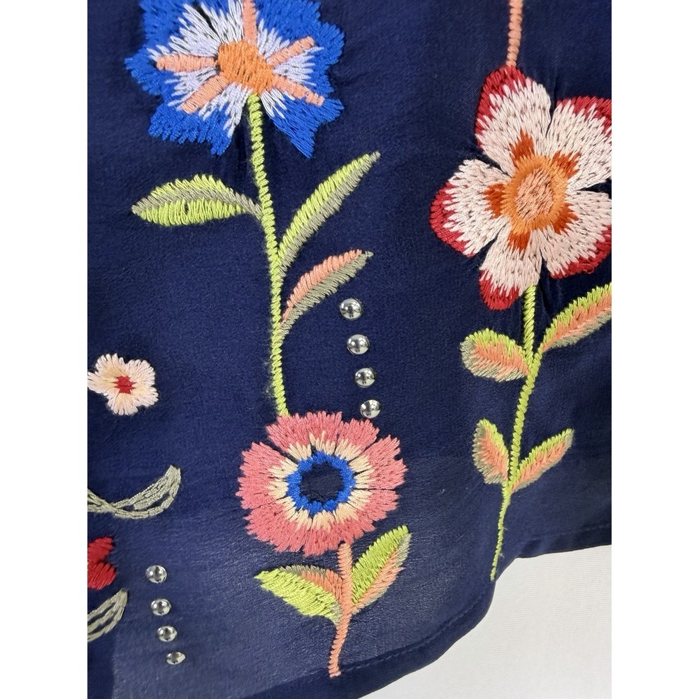 Johnny Was Imogen Poncho Nuria Embroidered Silk - Women's Size Xl - NWT $328 - Picture 7 of 16